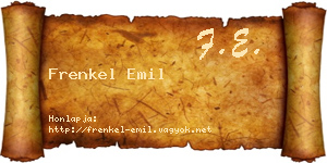 Frenkel Emil névjegykártya